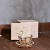 石塚硝子 清酒杯 & 小碟木盒套裝 - ADERIA 江戶貓 Cream & Buchi - The Rare Malt